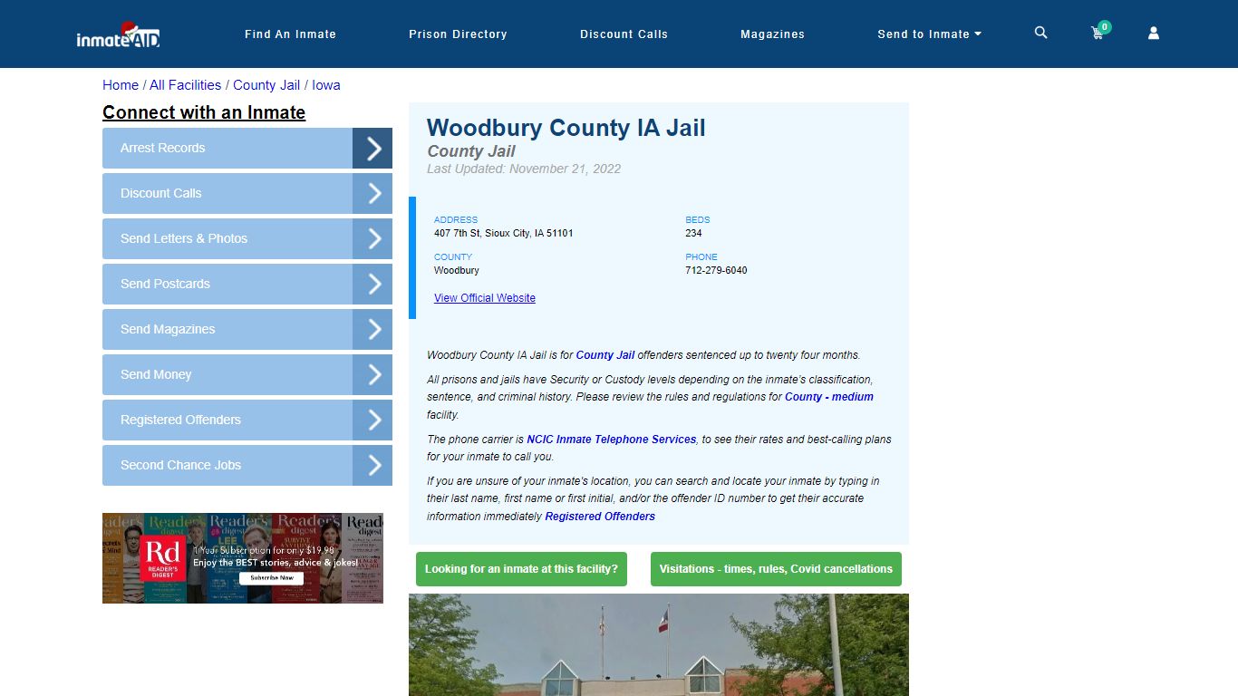 Woodbury County IA Jail - Inmate Locator - Sioux City, IA